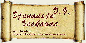 Đenadije Veškovac vizit kartica